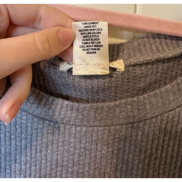 Tea, Please Grey Sequined Short Sleeve Shirt Women's Size 3X - Picture 5 of 9